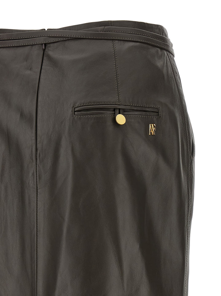 Alberta Ferretti Leather Skirt Skirts - Brown | 05e0e67bb8501a9a7396e376d25a868b0f0b0fb5