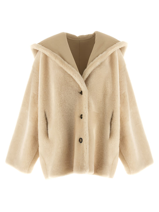 Reversible Sheepskin Fur Beige