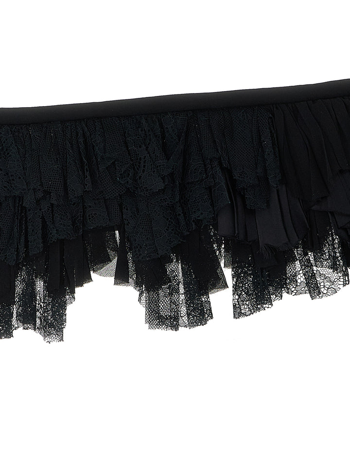 Alberta Ferretti Georgette Collar Scarves and Foulards - Black | c19088a788a40fc721513af8c1d613c015d59154