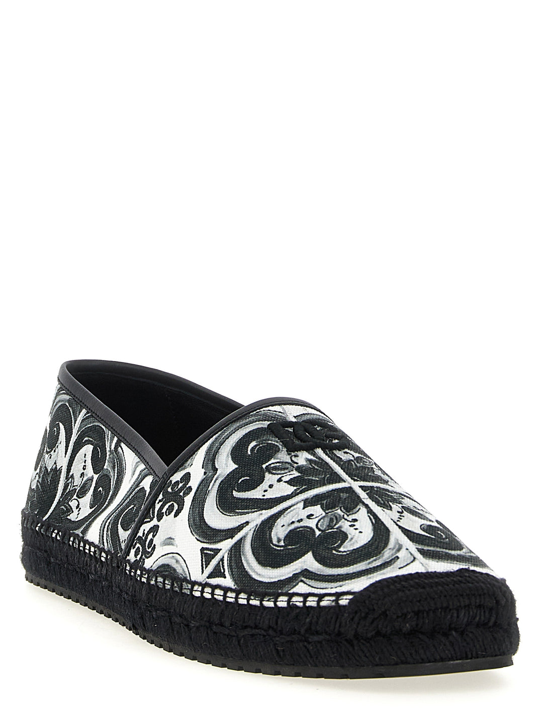Dolce & Gabbana Maiolica Flat shoes - White/Black | 74814e0d5264f7fd22ec58c3d7d309eb84002e80