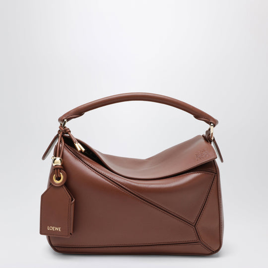 Small Puzzle Featherlight Bag In Gold Nappa Leather