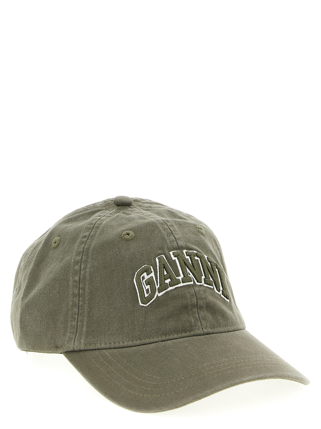 Ganni Embroidery Cap Hats - Green | 7037c986e2912ab524eeb44c0f65fa60368f1d9a
