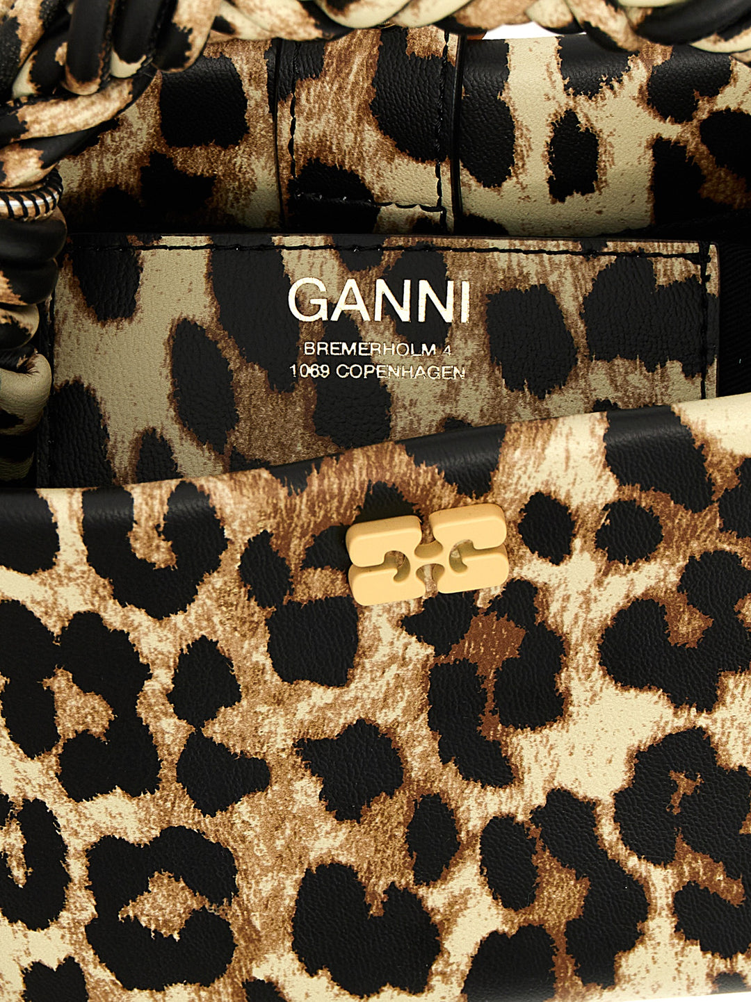 Ganni Bou Bag Mini Leopard Hand Bags - Multicolor | 81d04c8bd3c6133cc3a86704a7db1a52c5a185fd