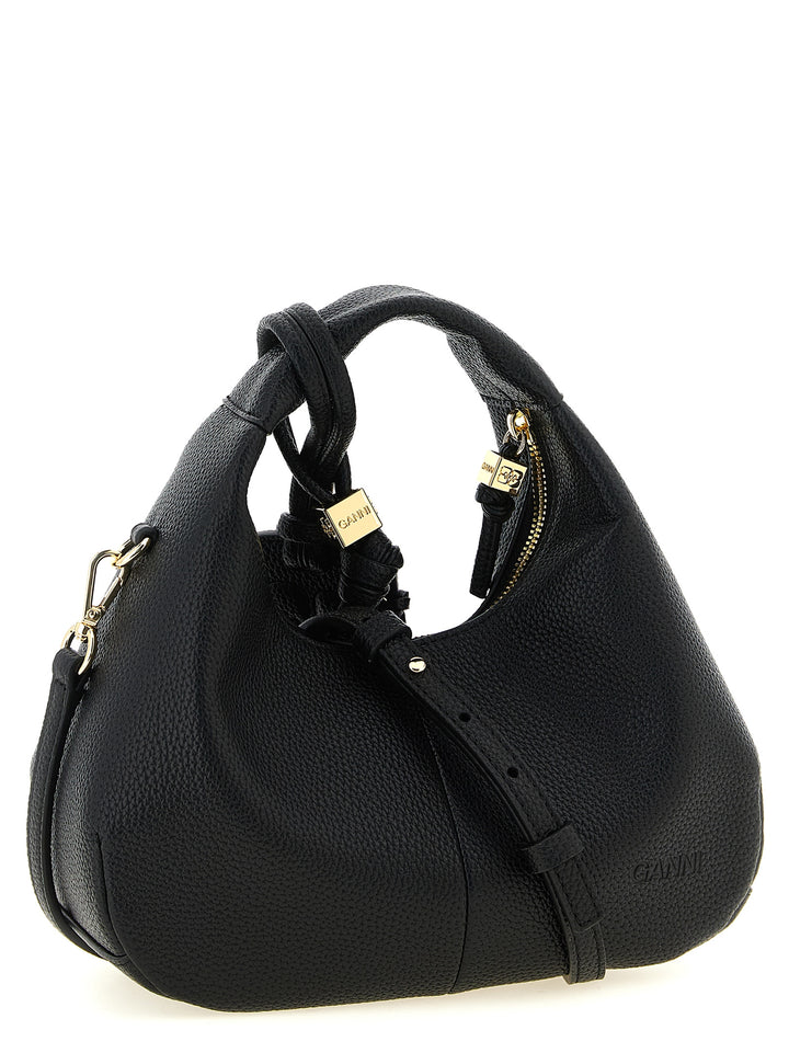 Ganni Mini Hobo Hand Bags - Black | b71f5ce582661f8c6585a4291d721d69d4f2131f