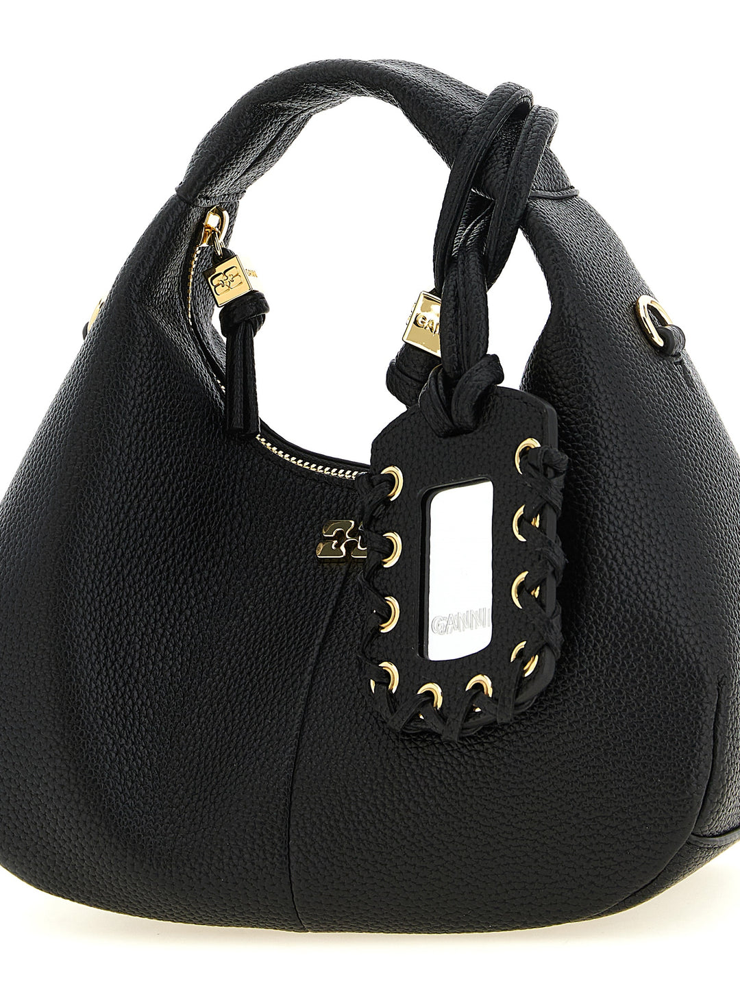 Ganni Mini Hobo Hand Bags - Black | 4bc9a819b8f4a53c60427d9a19e068accf06a19e