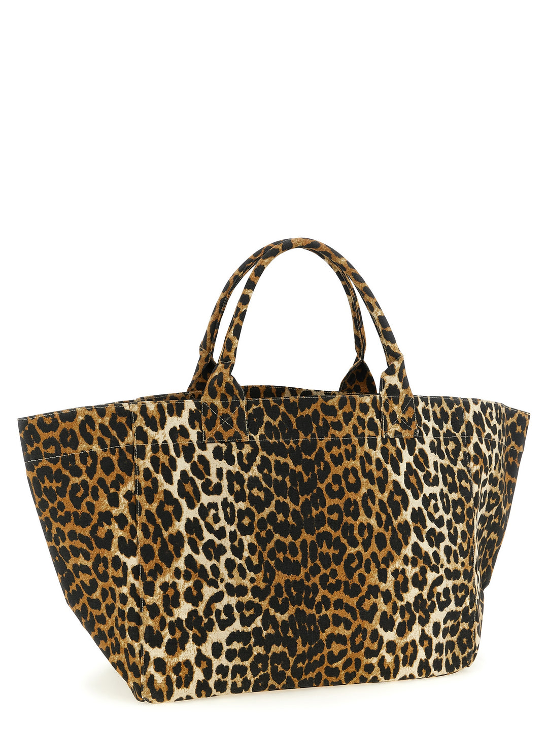 Ganni Leopard Xxl Tote Bag - Brown | 96ea91cc1703c39e8a0aac7cfc3d2609cc0c4353