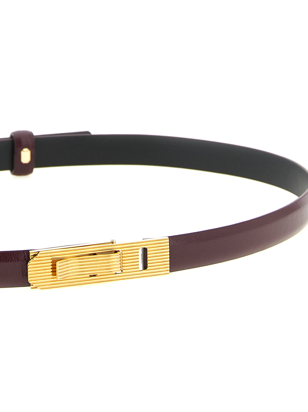 Alberta Ferretti Striped Buckle Belt Belts - Bordeaux | e2e6a9f4ecdc9bc43e17fd84cd762ff00d2c5f74