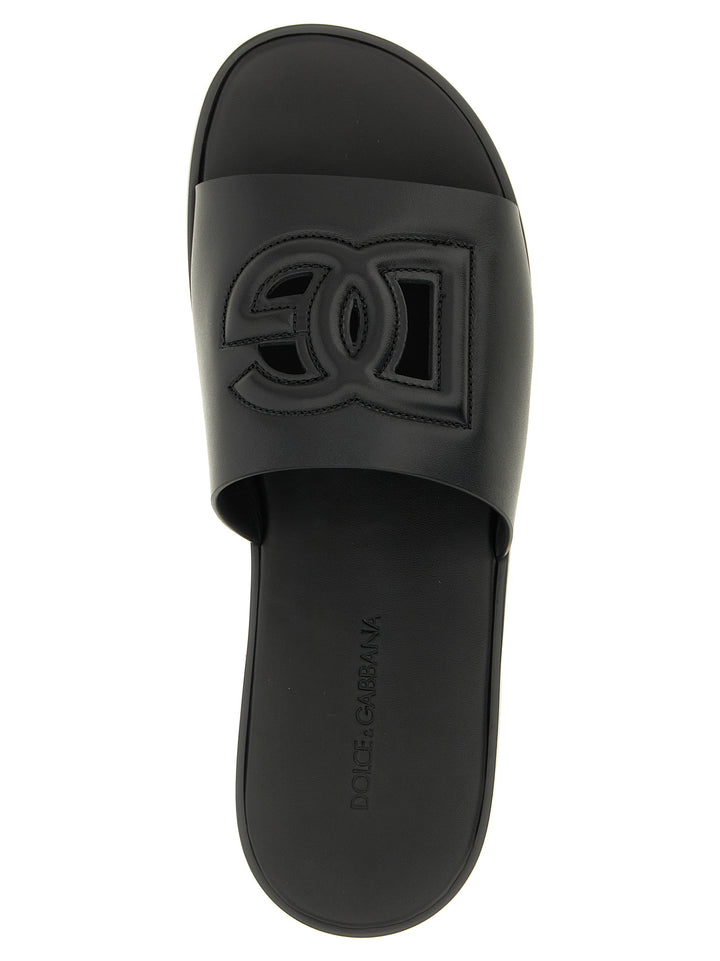 Dolce & Gabbana Dg Light Sandals - Black | d203036b60f7f9f5beebd31d825ba4ff28b9346a