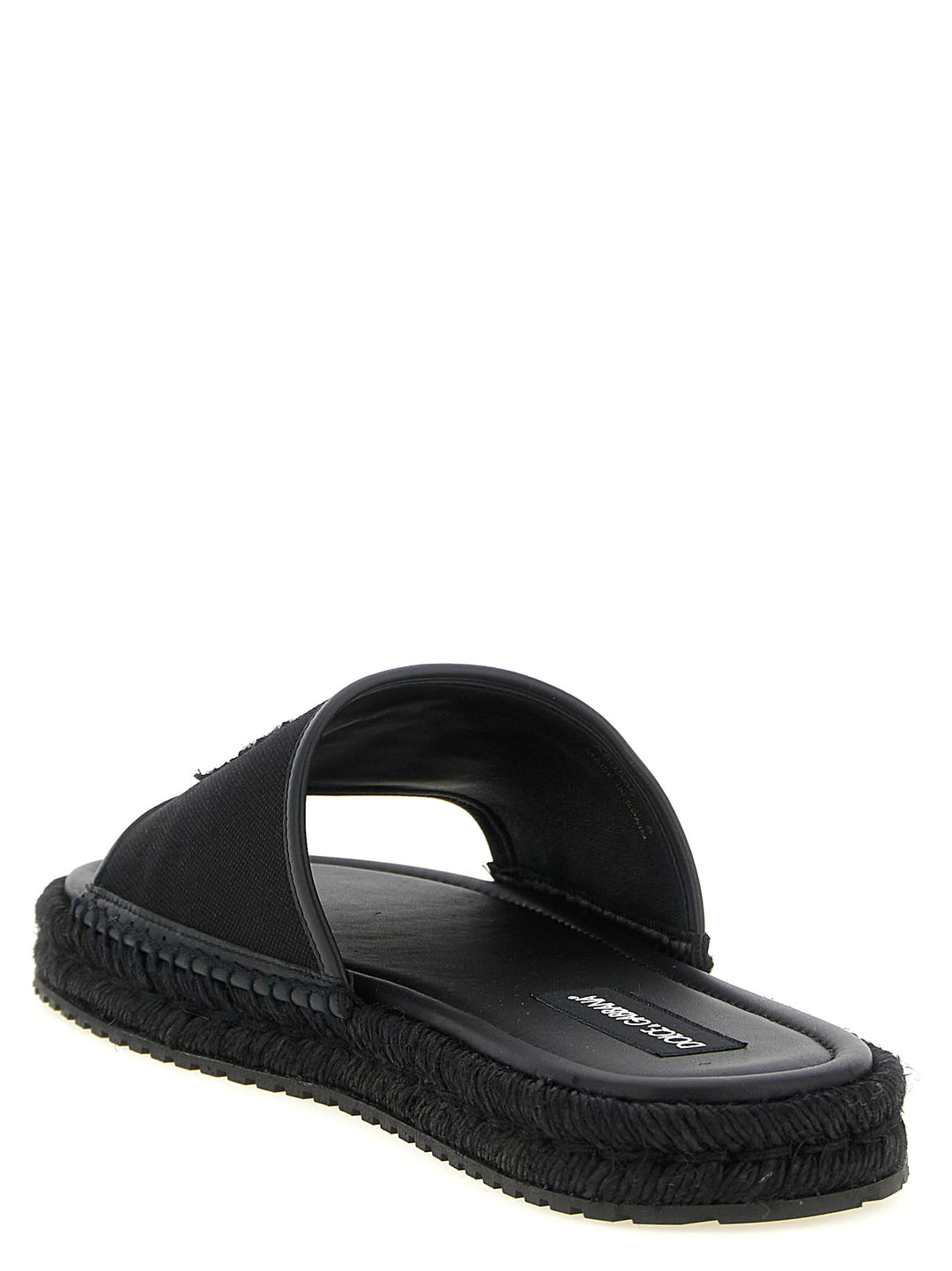 Dolce & Gabbana Cross-Stitch Espadrilles Sandals - Black | 5dcffccfbe2b5f9b6dcc504f709052afb7731790