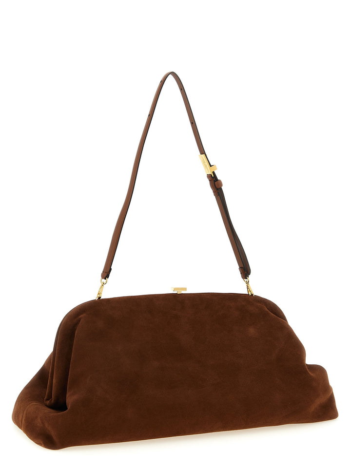 Alberta Ferretti Maxi Pouch Clutch - Brown | 69e2326b8bad5c12cb21b7903d0acdecd31fc838