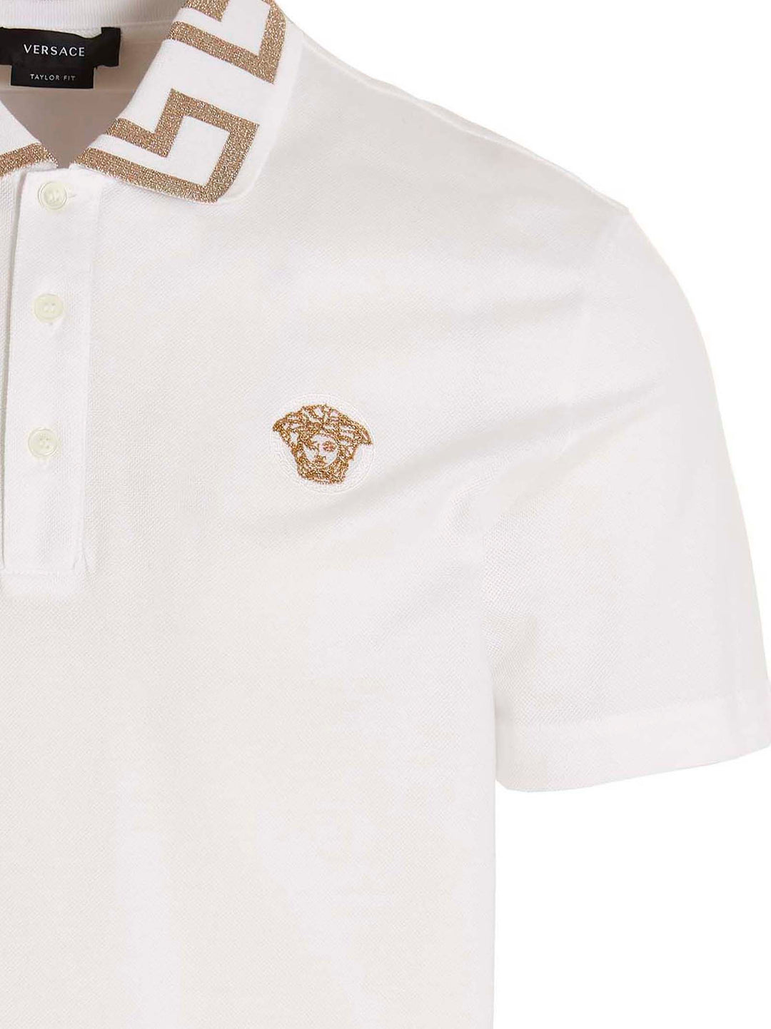 Versace Greca Polo - White | 39e78fca698ad678b4122ff33c672e92c5ac43c1