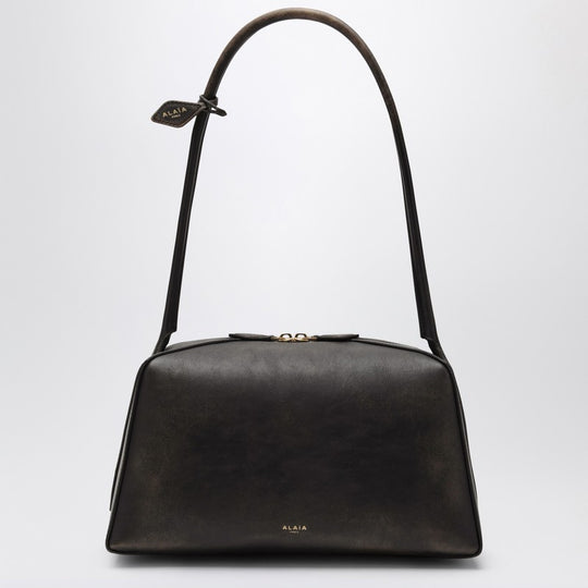 Le Bouledogue Bag In Ebony Aged Leather