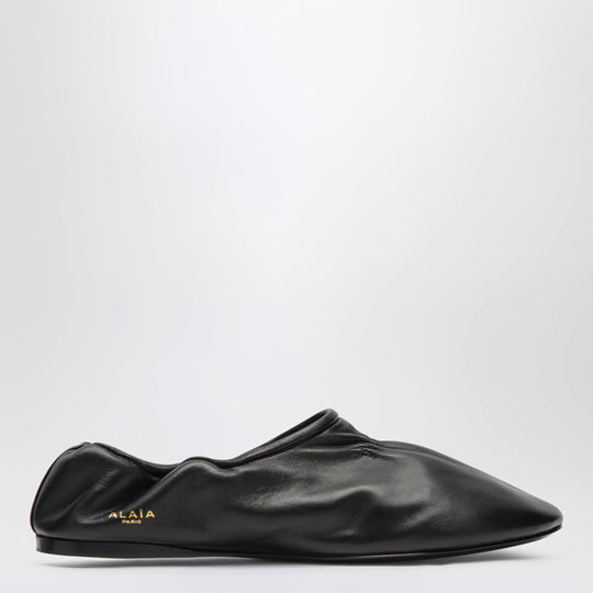 Soft Slippers In Black Leather