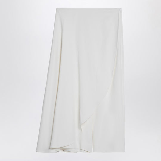 White Asymmetrical Trouser Skirt