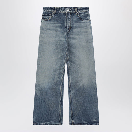 Flared Ankle-Length Denim Jeans In Light Sand Wash