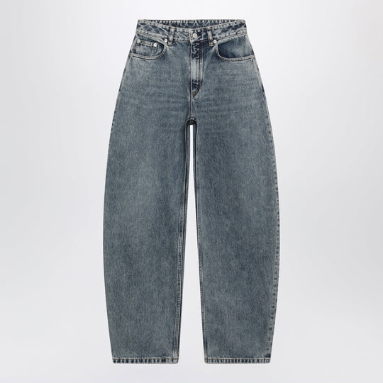 Rounded Blue Denim Jeans