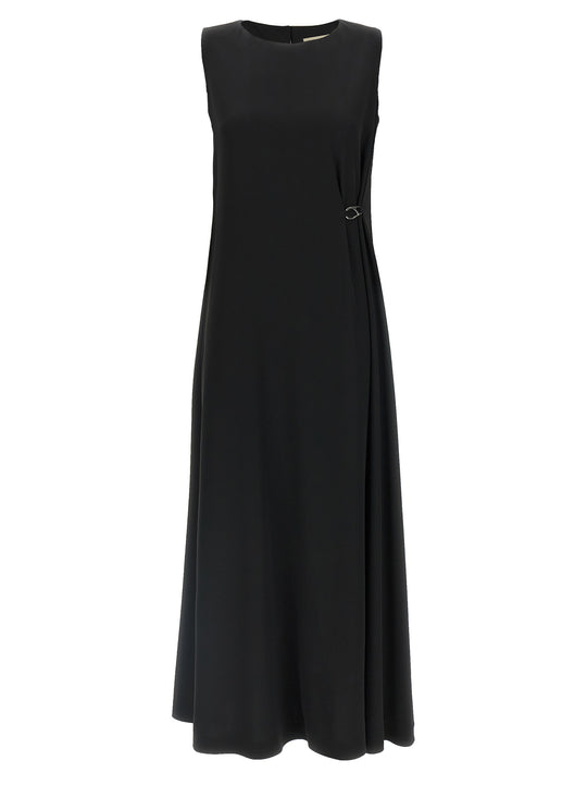 Fluid Diagonal Dress Dresses Black