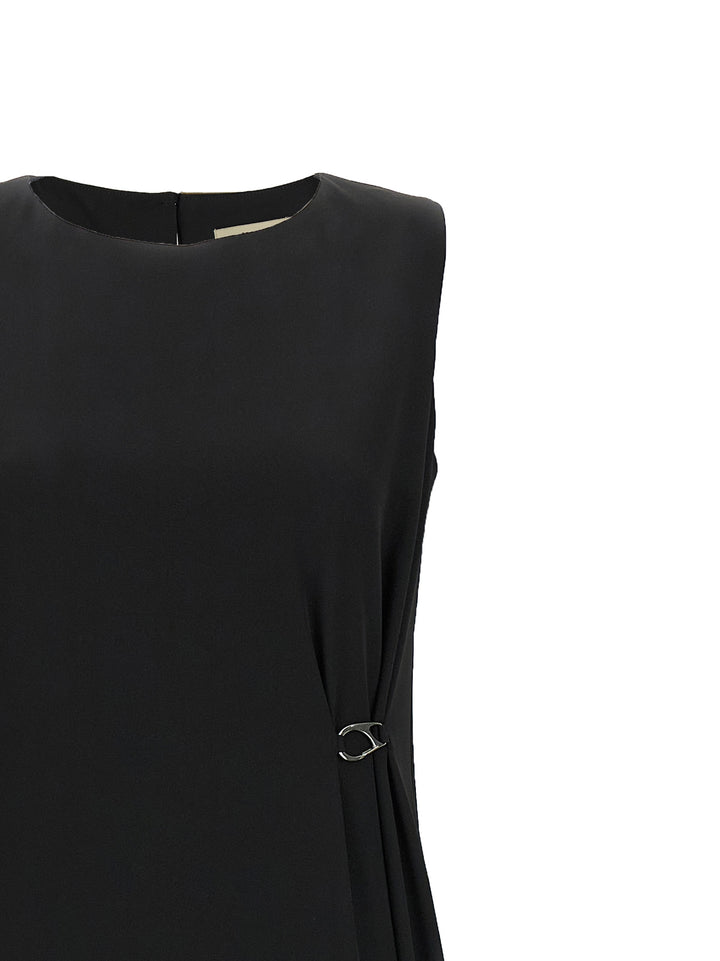 Herno Fluid Diagonal Dress Dresses - Black | e69a20ff862ffa3cbb1fa503717c297e778bf5ad