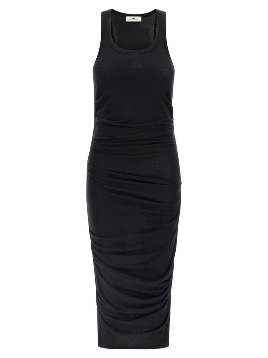 Logo Embroidery Dress Dresses Black