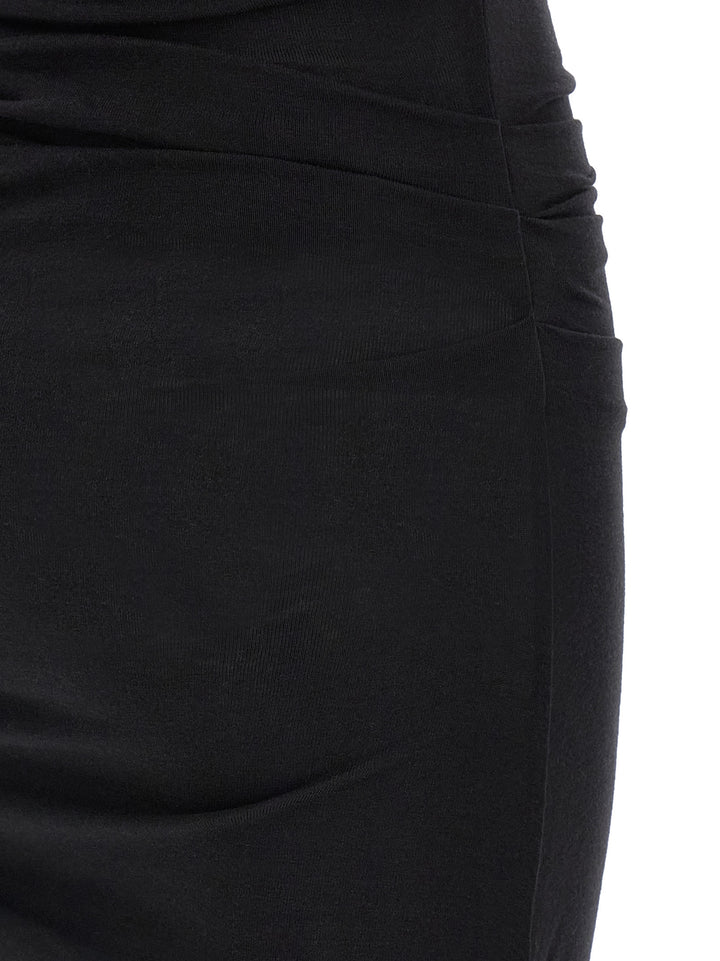 Elisabetta Franchi Logo Embroidery Dress Dresses - Black | 2ed1dc328b018266532475a4232b022ff9b49003