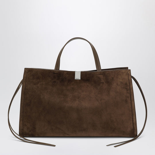 Medium Kit Cabas In Khaki Suede Leather