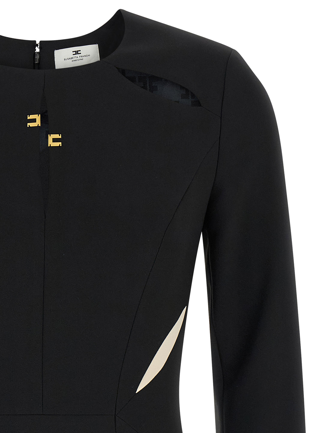 Elisabetta Franchi Sheath Dress Dresses - White/Black | a1ae9decb6cf91eff77c16458d83a6ac915ee8d3