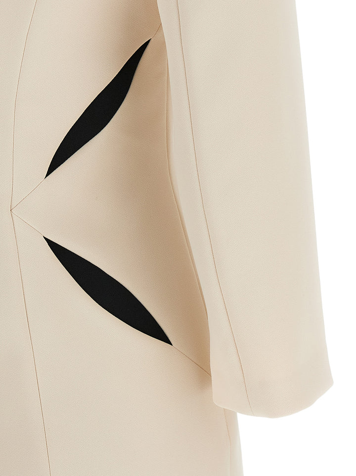 Elisabetta Franchi Cut-Out Dress Dresses - White/Black | 6da21cd7a90400c1bea21a61efec945843b87338