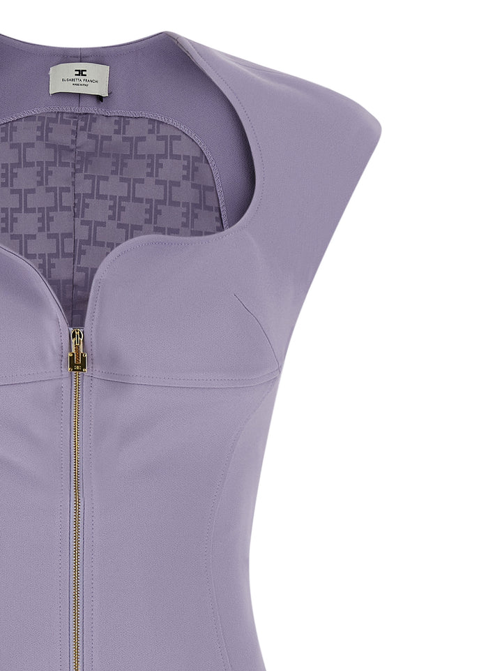 Elisabetta Franchi Heart-Shaped Neckline Dress Dresses - Purple | d519260fdaa70a97acdb3a13f733e546e9258cba