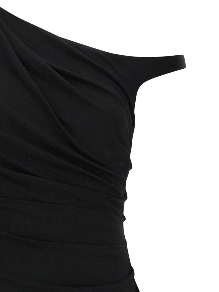 Elisabetta Franchi Jewel Shoulder Dress Dresses - Black | 84823504a58d7bbf8fb044d1a8136f90e48b0d5a
