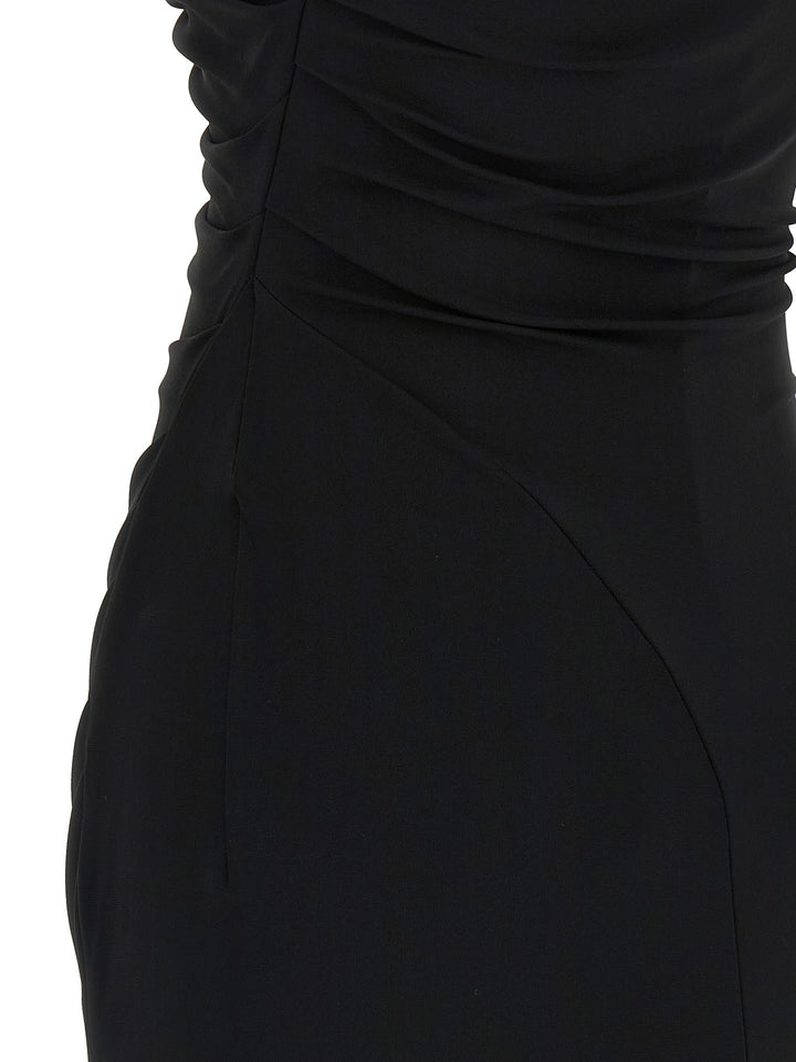 Elisabetta Franchi Jewel Shoulder Dress Dresses - Black | a532f9b724145a4401e63aacda8296c677071ff7