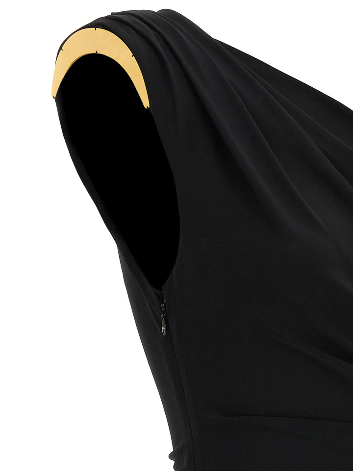 Elisabetta Franchi Jewel Shoulder Dress Dresses - Black | 87304d89eeb1d593cf2f24bc10c72020aa5ae2e6