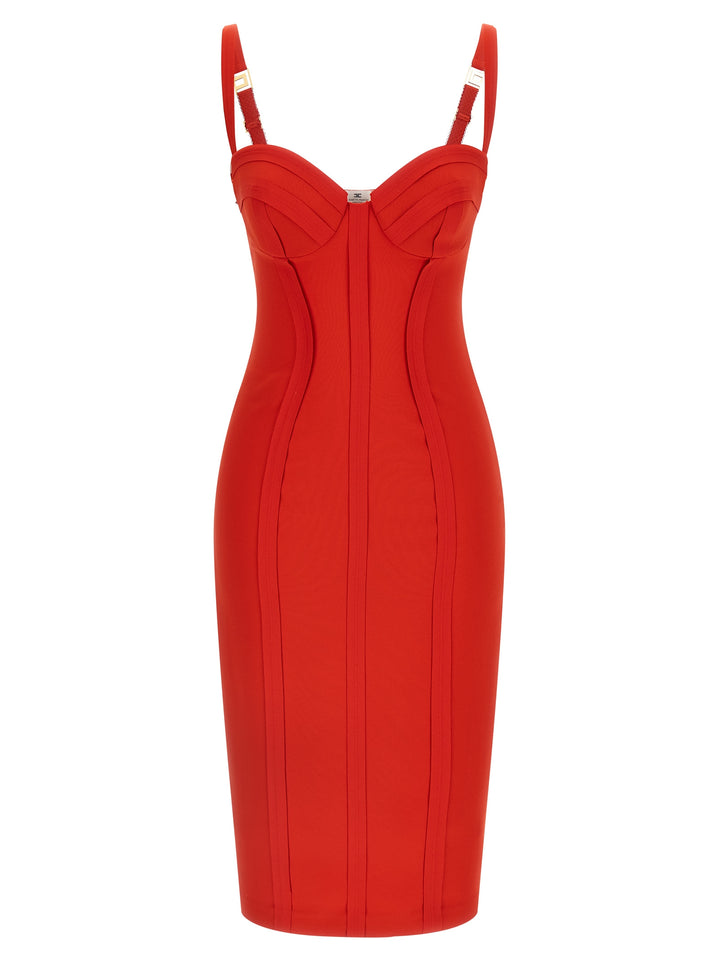 Elisabetta Franchi Corset Dress Dresses - Orange | 165b91b341ad5908f44a2f497c06c0b2eca11add