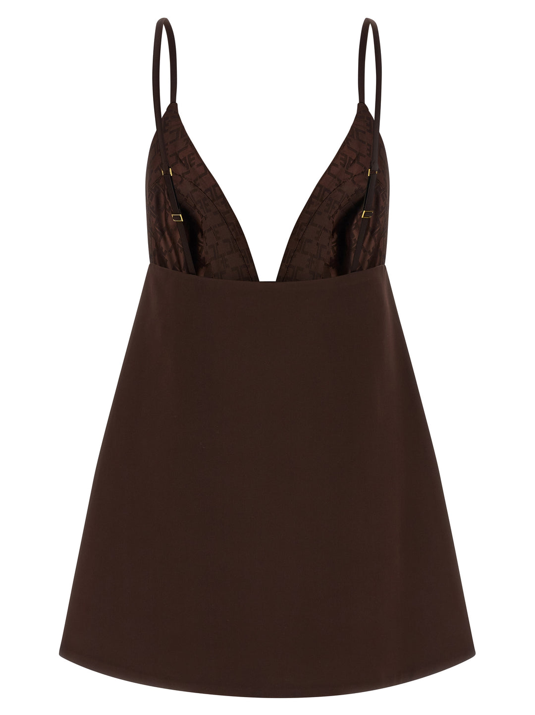 Elisabetta Franchi Duchesse Dress Dresses - Brown | 4213290ca9461a10221e8f42f62fd5275799574b