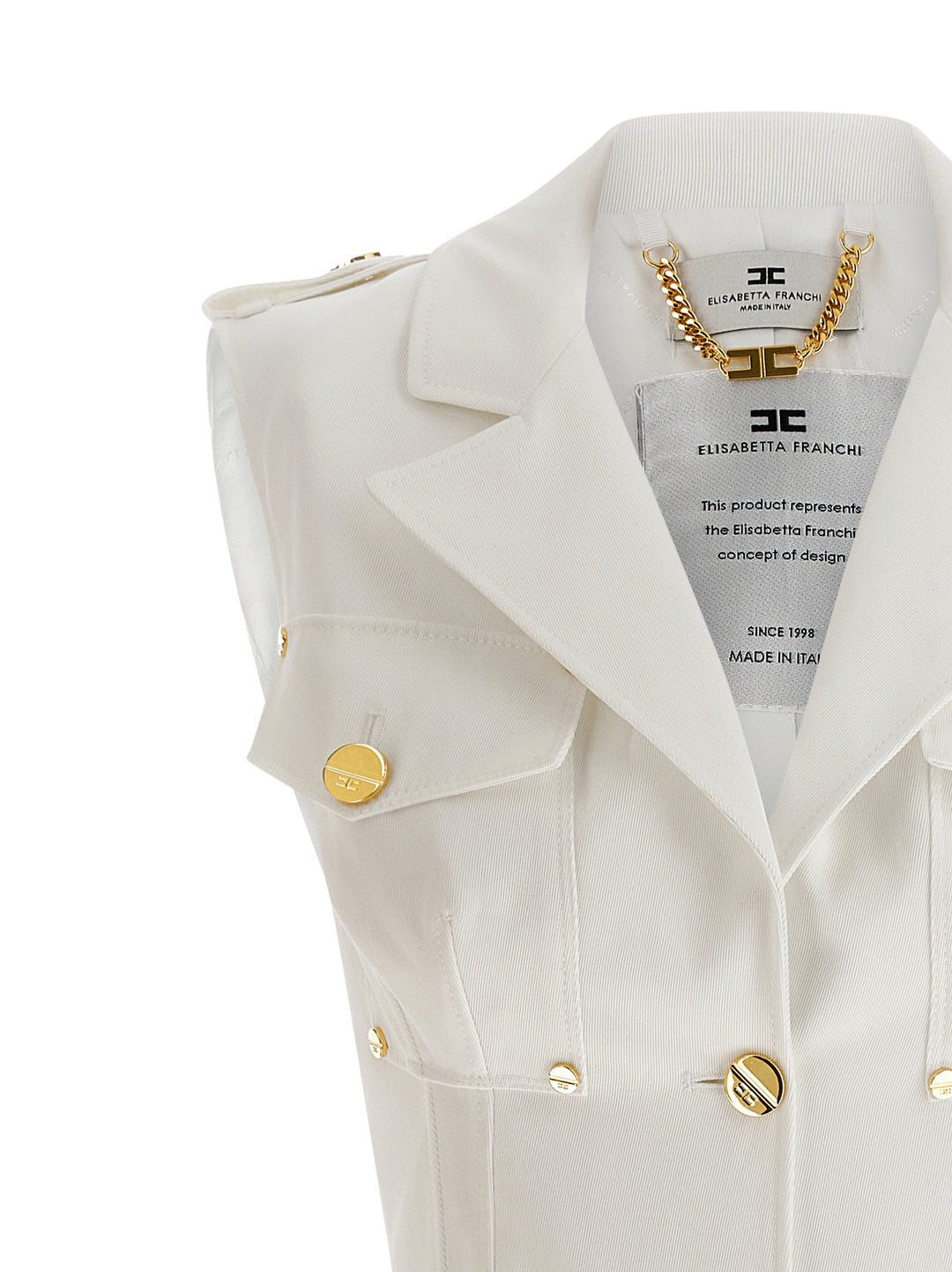 Elisabetta Franchi Double-Breasted Dress Dresses - White | ffb2a4e72a794ba772837244f7515671dfc26c80