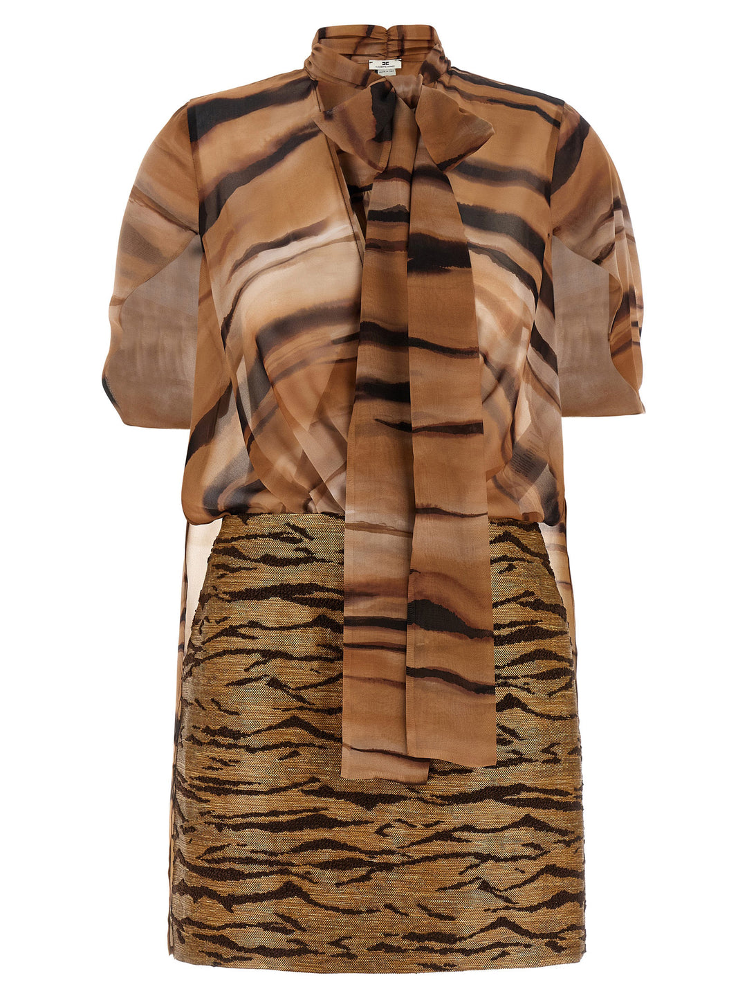 Elisabetta Franchi Animal Dress Dresses - Brown | 0941b132b60311ad2531e45ec2a778c3e7d4bd17