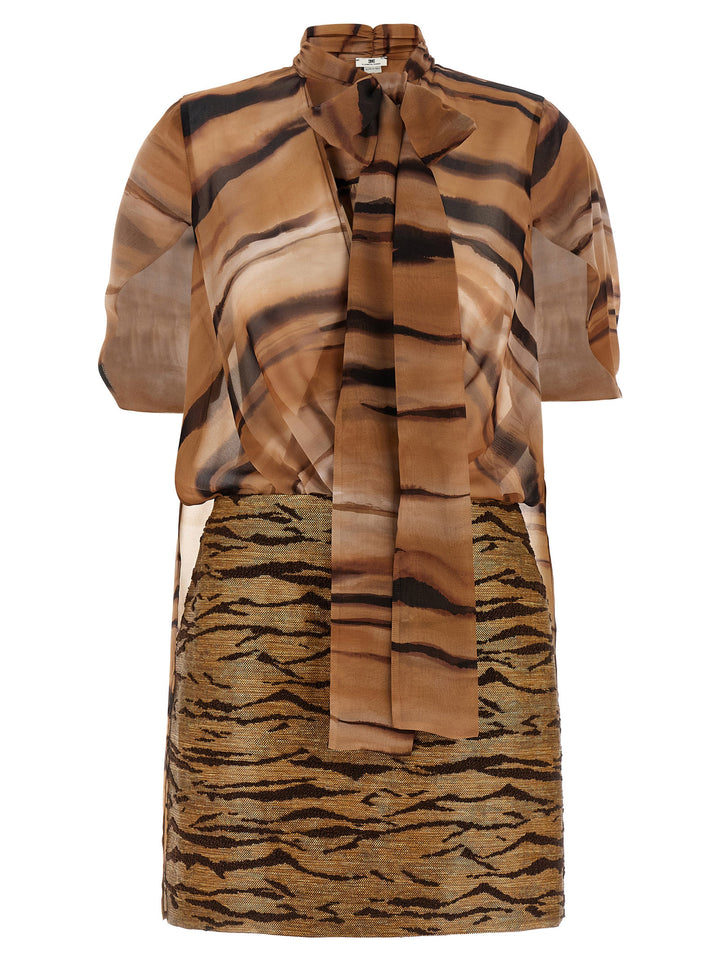 Elisabetta Franchi Animal Dress Dresses - Brown | 0941b132b60311ad2531e45ec2a778c3e7d4bd17