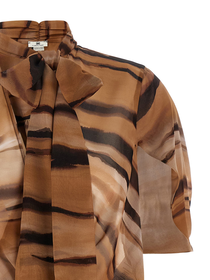 Elisabetta Franchi Animal Dress Dresses - Brown | 10a7a7a20ee86a375beecd512956208e3327f680