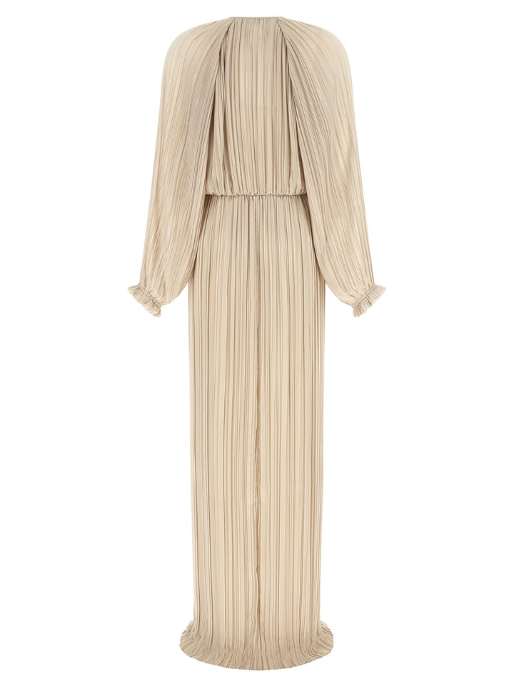 Fabiana Filippi Long Pleated Dress Dresses - Beige | bcf5b80535b826af16121f2d4912e7b3cbdeb0c1