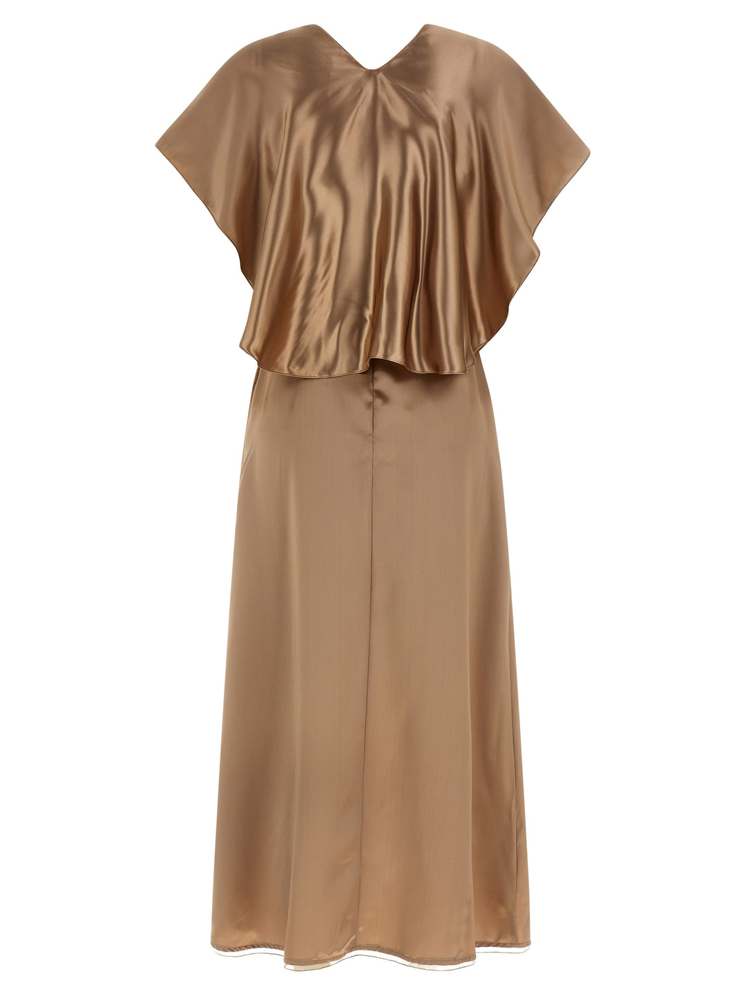 Fabiana Filippi Dress With Cape Dresses - Beige | da5d5da904d2c274af36b53fa1be137daf86edc0