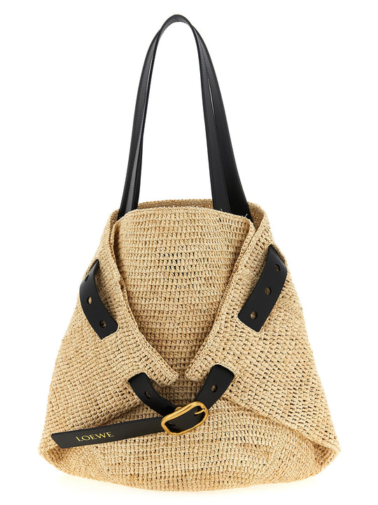 Punch Hole Tote Bag Beige