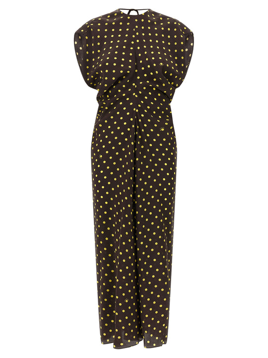 Polka Rhythm Dress Dresses Brown