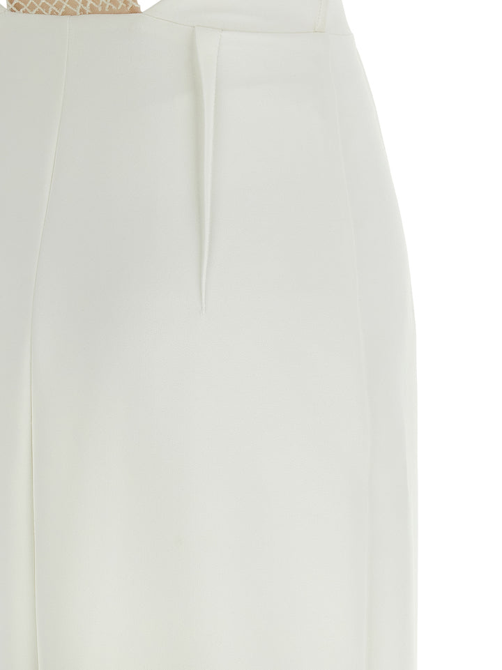 Elisabetta Franchi Red Carpet Dresses - White | 737e529fe424d59f6ef3b66991ed0d18012bc211