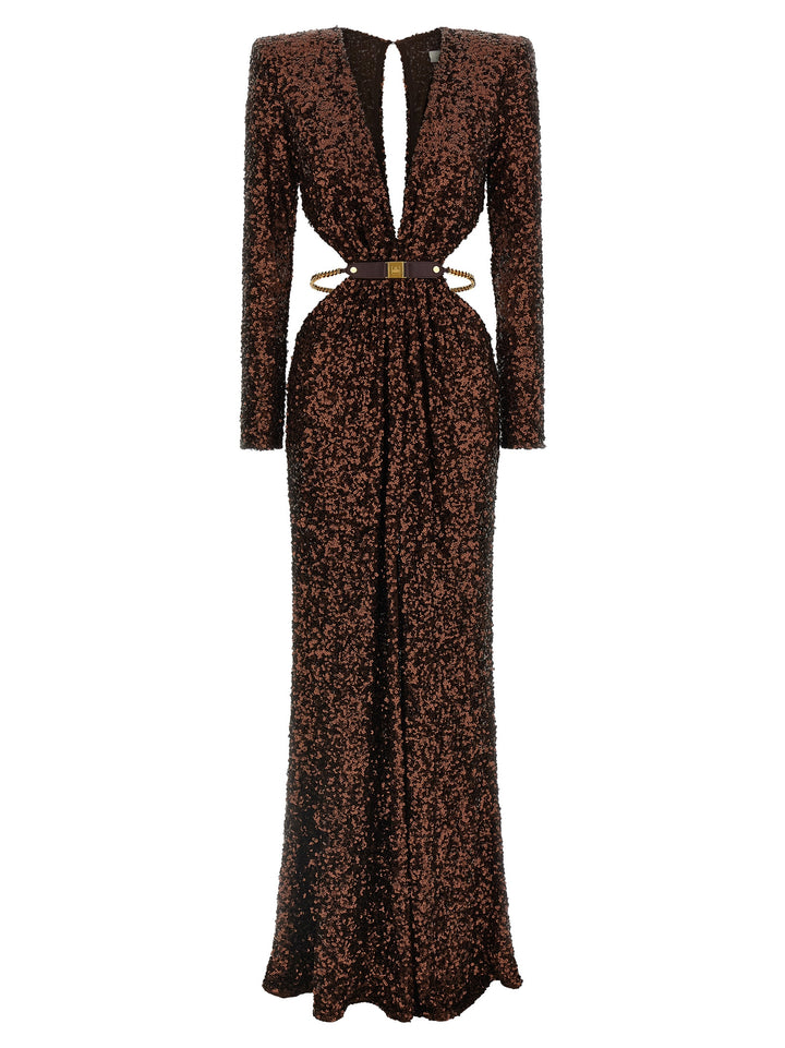 Elisabetta Franchi Red Carpet Dresses - Brown | a2b3d67f28780c5a46cc97c733faae6fedf1c65b