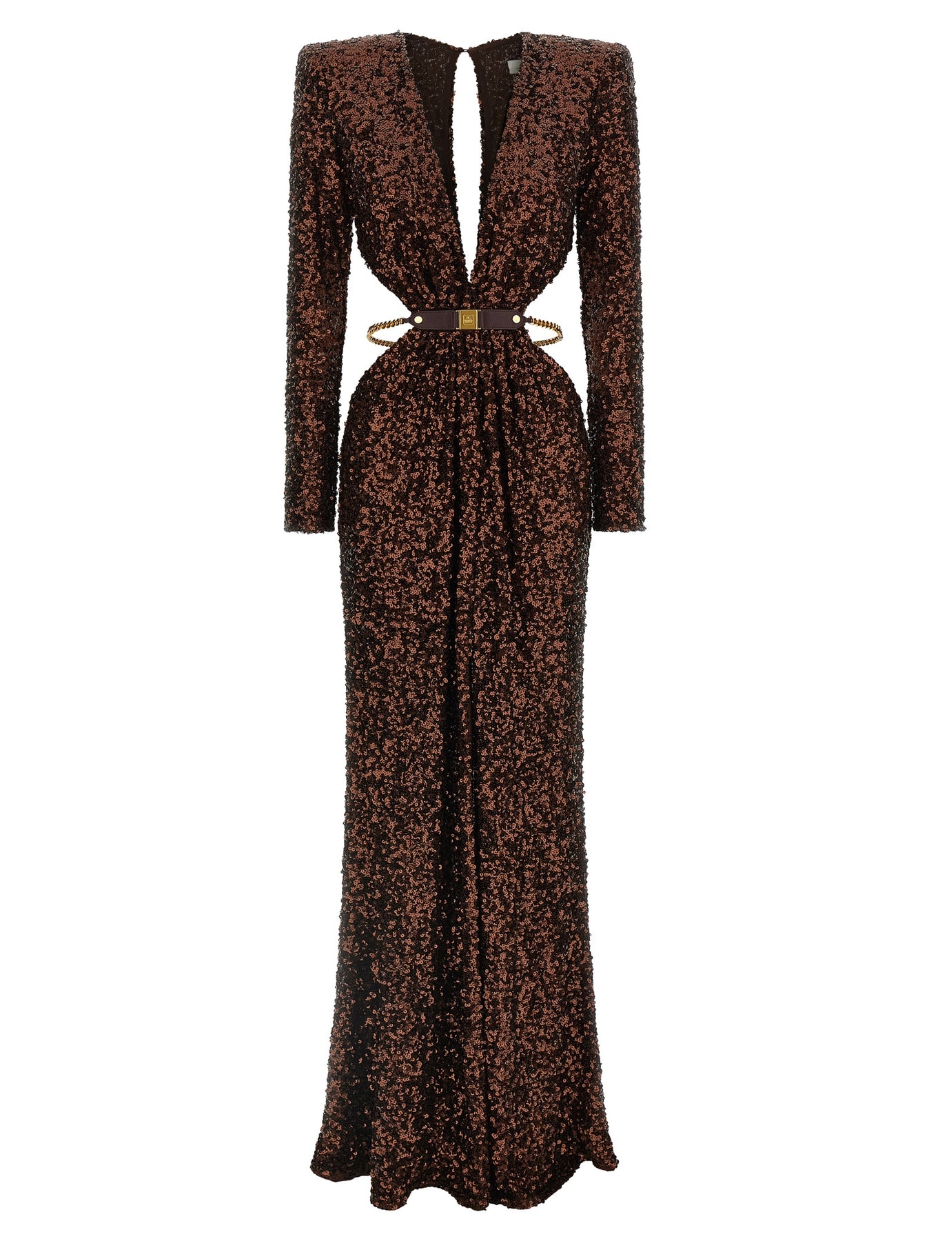 Elisabetta Franchi Red Carpet Dresses - Brown | a2b3d67f28780c5a46cc97c733faae6fedf1c65b