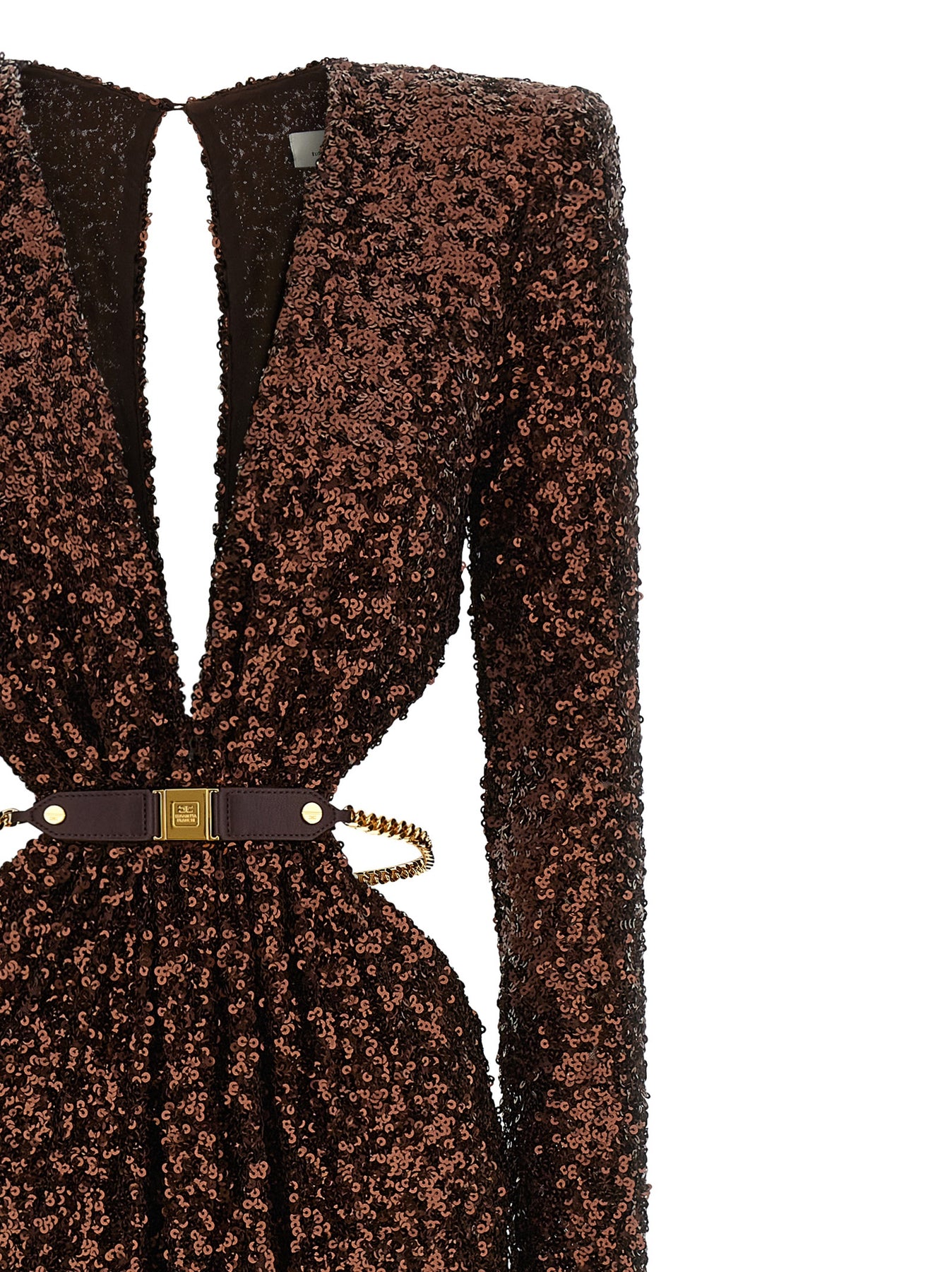 Elisabetta Franchi Red Carpet Dresses - Brown | 6bbbb3c93237e45a349aadeb5f561feda3aa55d7