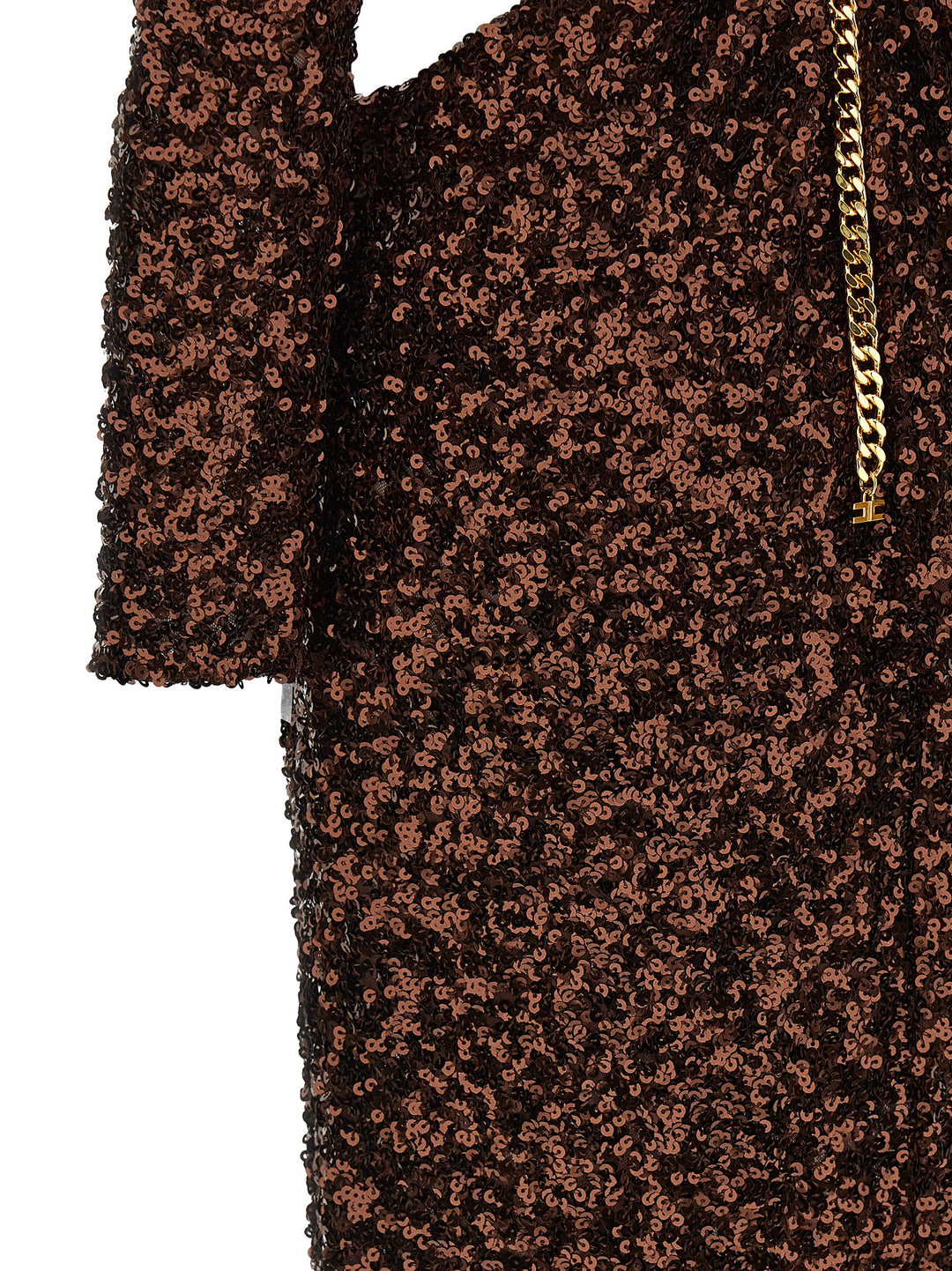 Elisabetta Franchi Red Carpet Dresses - Brown | 3f436f2c634619dcc63a8b87344db07f90c2b34f