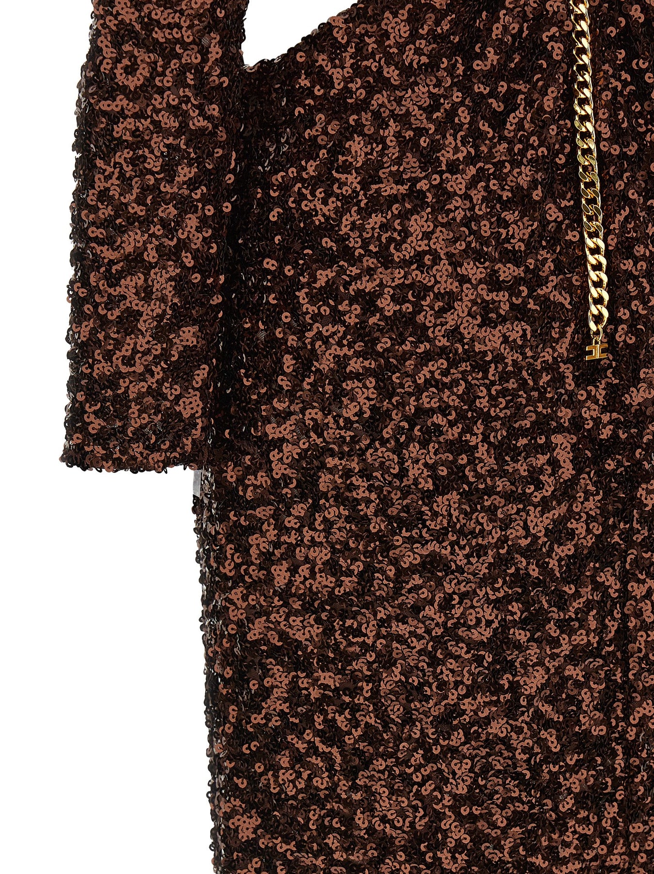 Elisabetta Franchi Red Carpet Dresses - Brown | 3f436f2c634619dcc63a8b87344db07f90c2b34f