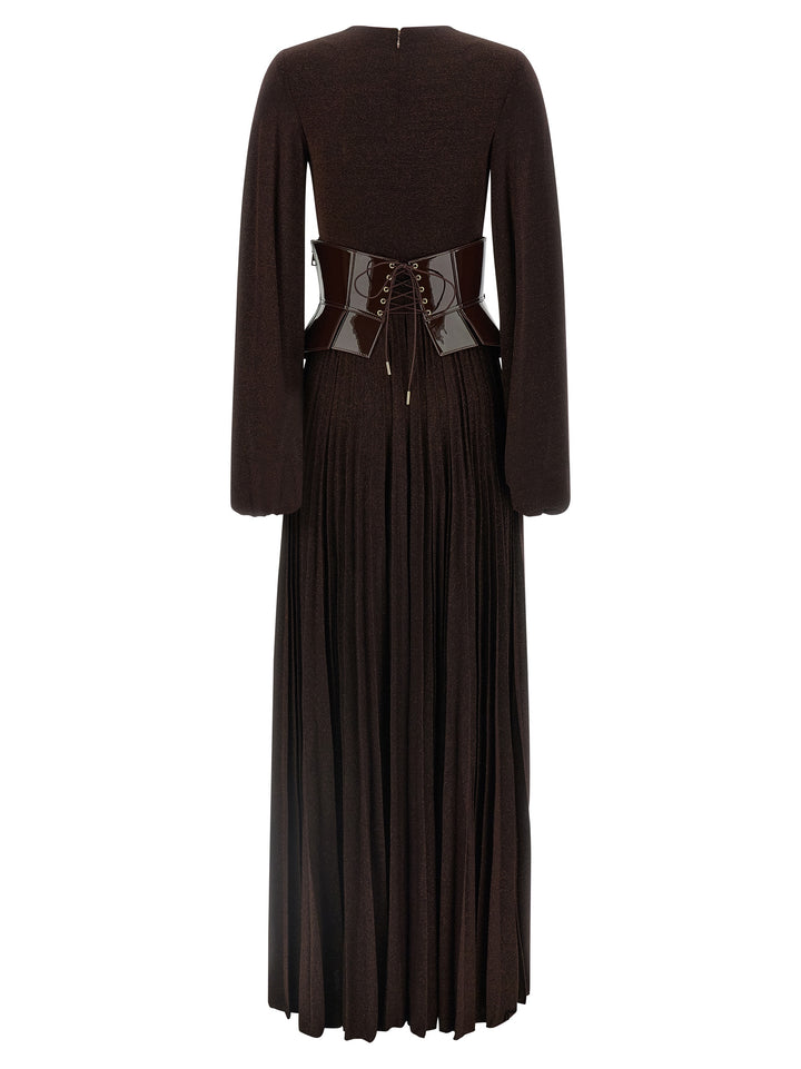 Elisabetta Franchi Red Carpet Dresses - Brown | a63cfc3b44c10516720724d2069a178aaff3ce7b