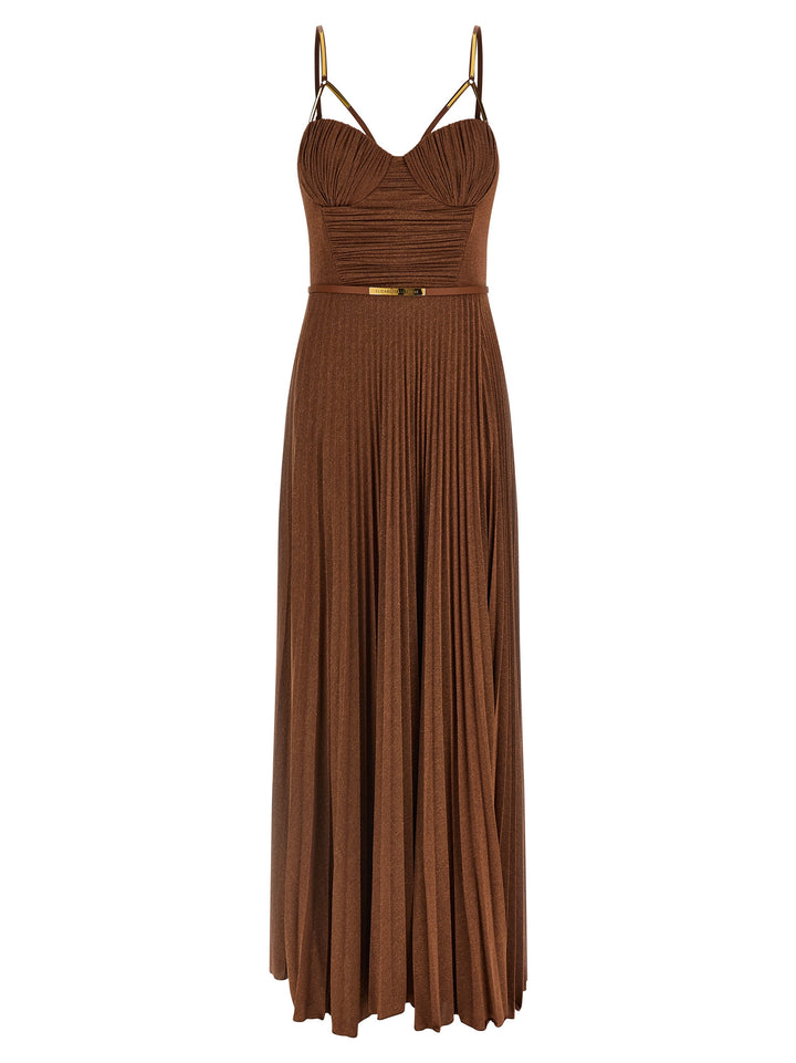 Elisabetta Franchi Red Carpet Dresses - Brown | 89a42d165b23e4cacb6aba76b4dcfb532988d6c3