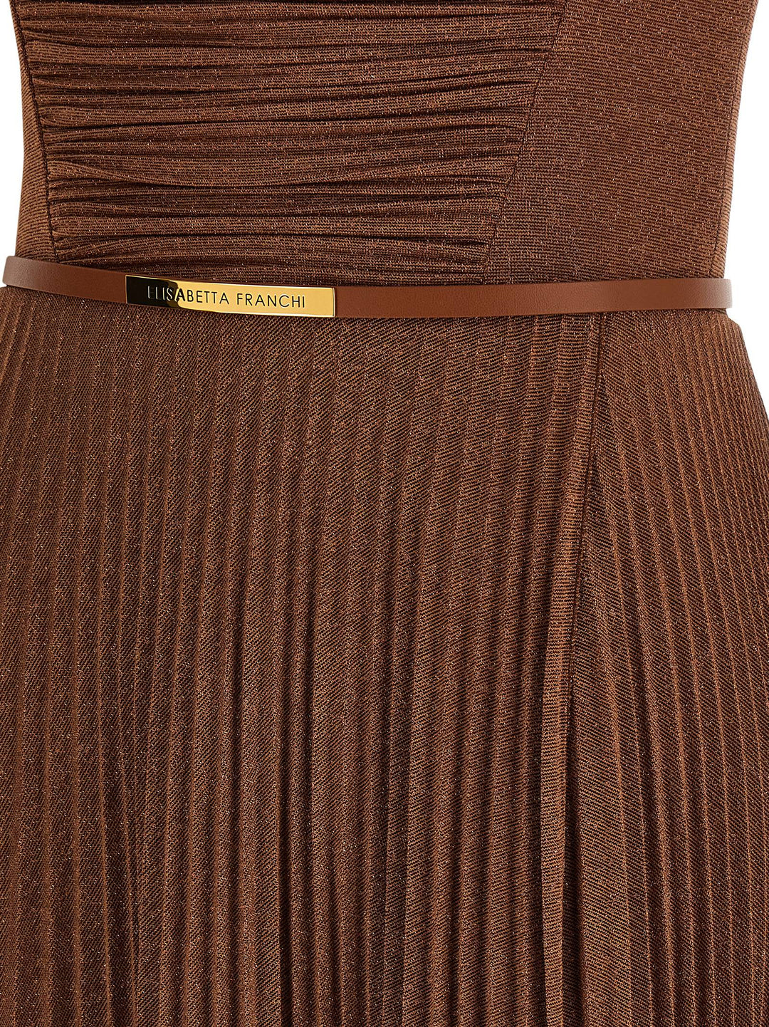 Elisabetta Franchi Red Carpet Dresses - Brown | 594764ed7eb8cae0b34095954412551e6e790637